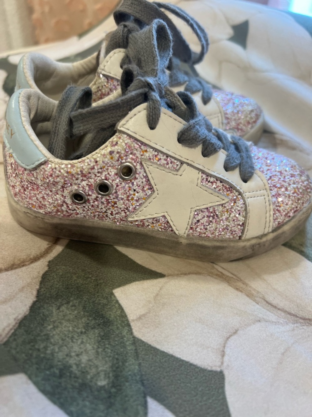 Sweet Honey Kids Glitter Star Sneakers - Pink Glitter